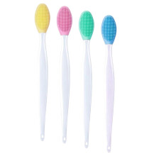 4 Pcs Silicone Exfoliating Brush, Nose Blackhead Clean Scrubber Tool, Double-Sided Silicone Lip Scrub Brushes