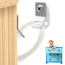 Furniture Straps, 6 Pack Furniture Safety Strap Anti-Tip Wall Anchors