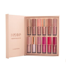 12 Colours Matte Liquid Lipstick Set, Nude Brown Pink Velvet Lip Gloss Kit, Waterproof Long Lasting Non Transfer Lip Makeup Set
