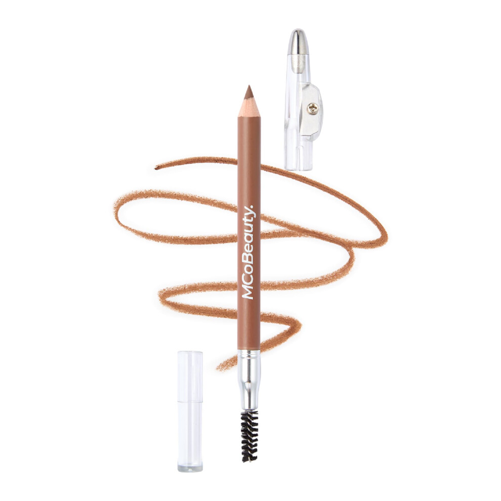 Mcobeauty Light - Everyday Perfect Brow Pencil - Medium Shade - Eyebrow Pencil Includes Built-In Spoolie Brush And Sharpener - Contains Castor Oil