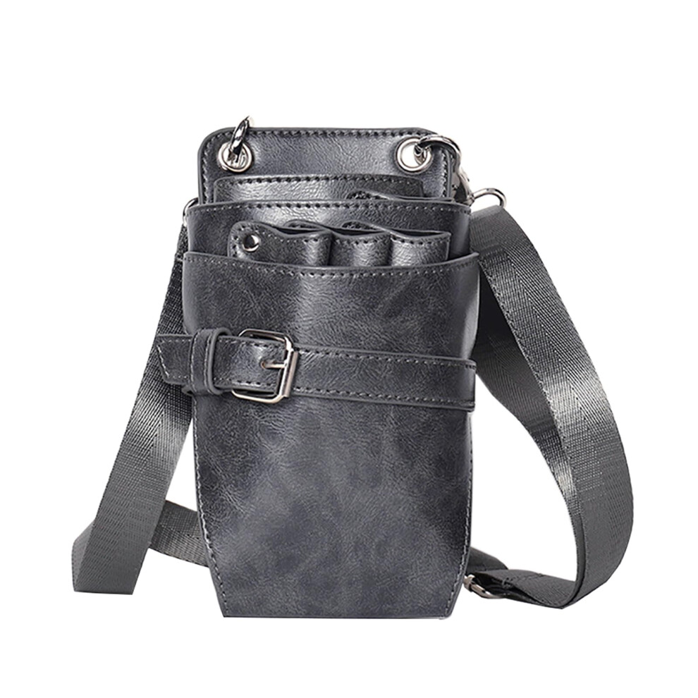 Aolaso Scissor Bag Belt, Leather Hairdressing Pouch Holster Salon Barber Hairstylist Hairdresser Tools Bag For Combs, Clips