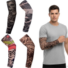ENAESLOT 4 PCS Tattoo Sleeves for Men,Fake Temporary Cool Tattoo Sleeves,Summer Sunscreen Supplies