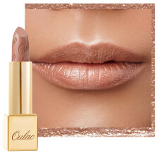 OULAC Metallic Shine Glitter Lipstick, Nude High Impact Lipcolor, Lightweight Soft and Ultra Hydrating, Long Lasting, Vegan & Cruelty-Free