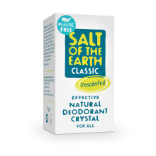 Salt of the Earth - Natural Crystal Deodorant- Plastic Free, Fragrance Free, Vegan - 100% Natural Origin Ingredients - Suitable for Women, Men