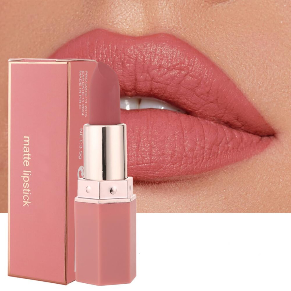 Mornery Matte Lipsticks For Women Long Lasting - Non Stick Cup Velvet Lip Gloss Lip Stain/Matte Nude Hot Pink Lipstick/Hydrating High Pigmented Smooth