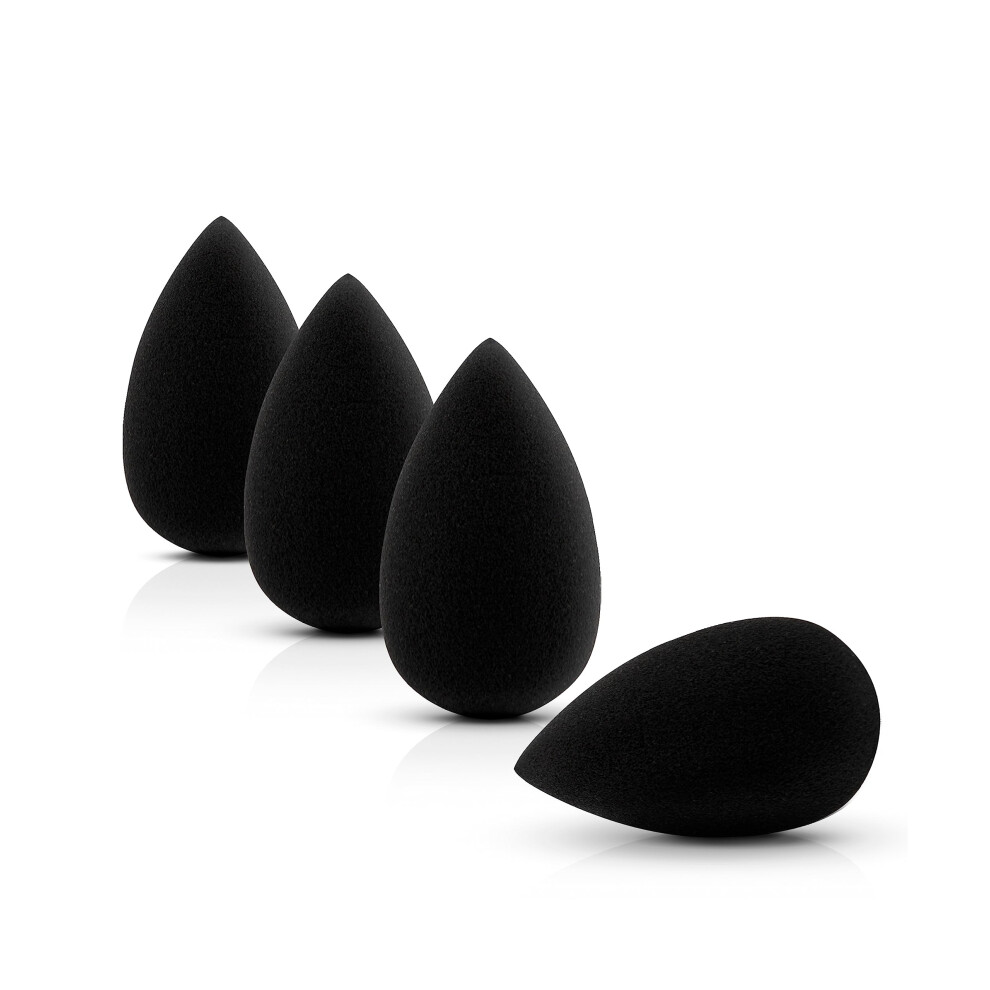 Luvia Cosmetics Luvia Beauty Blender Mini Sponge Set - 4 Make-Up Egg Sponges In Black - Super Soft Blending Sponge In Set For Precise And Large Surface Blending