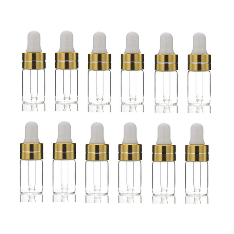 Vasana 12Pcs 3Ml Empty Mini Cosmetic Sample Bottles Essential Oil Dropping Bottles Vials Perfume Lotion Liquid Container Bottles With Glass Eye