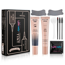 Libeauty Brow & Lash Tint Kit – 2 in 1 Black Eyelash & Eyebrow Dye Kit, Natural Black Lasts 4-6 weeks, with Reusable Eye Pads