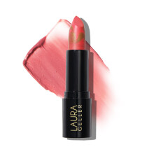 LAURA GELLER Italian Marble Sheer Lipstick - Hydrating & Lightweight - Vitamin E & Caster Seed Oil - Cream Finish (06 Strawberry Toffee)