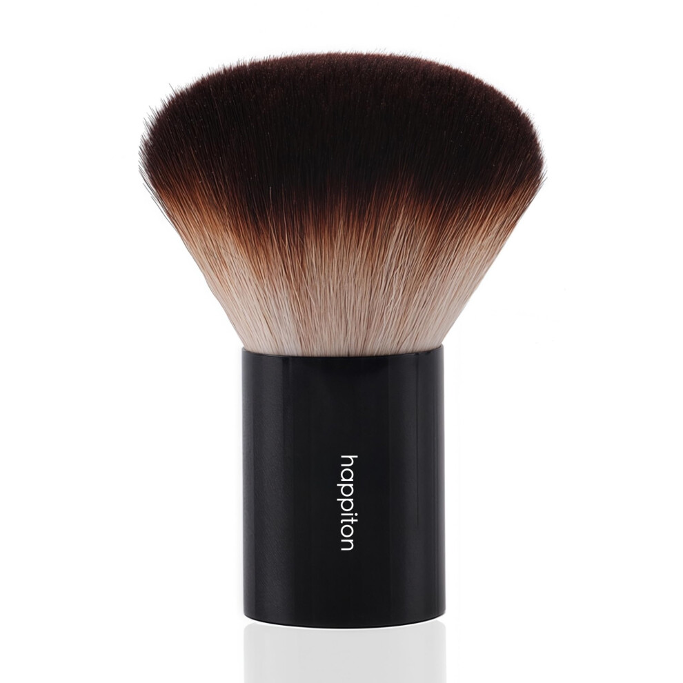 Happiton Kabuki Face Brush For Powder Foundation & Blush Blending & Buffing With Aluminum Handle