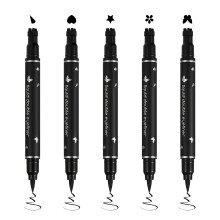 gaubss 5PCS Double-headed Black Liquid Eyeliner Stamp, Waterproof, Perfect for Beginners and Eye Make-Up Lovers