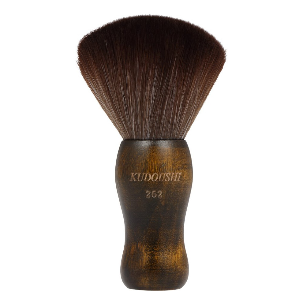 Anself Neck Duster Brush Kudoushi Hair Cutting Brush Barber Natural Fiber Wooden Handle Salon Hairbrush
