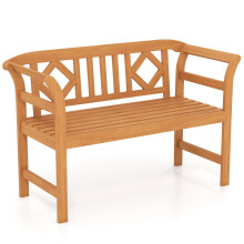 Gartenbank aus Akazienholz, 2-Sitzer, Tragkraft 360 kg