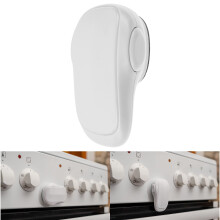 Oven Door Child Safety Lock, 1 pc, White, with Special Heat-Resistant Adhesive, Double Safety Button, Easy to Install, Baby Oven Front Lock