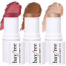 KIMUSE Multi Stick Trio Face Makeup, Cream Blush Stick for Cheeks & Lips, Contour Stick & Highlighter for All Skin