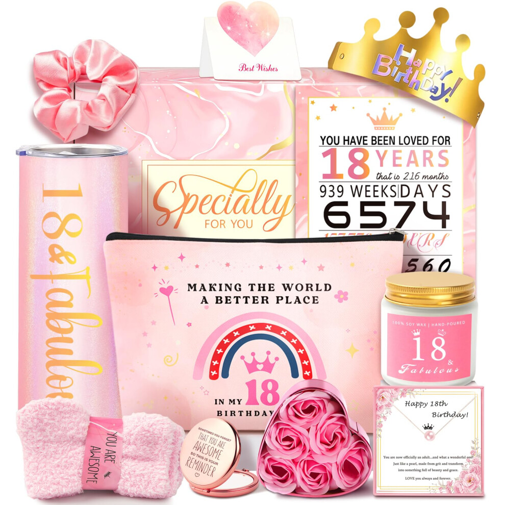 Awfrky 18Th Birthday Gifts For Girls 18 Year Old Girl Birthday Gifts, Unique 18Th Birthday Gift For Daughter, Niece, Granddaughter, Girlfirend, Her