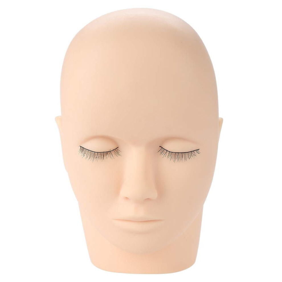 Ausla Silicone Eyelash Mannequin Head, Cosmetology Training Doll Face For Makeup, Lash Practice