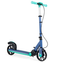 Hopfällbar sparkcykel med LED-hjul, justerbar höjd, grön
