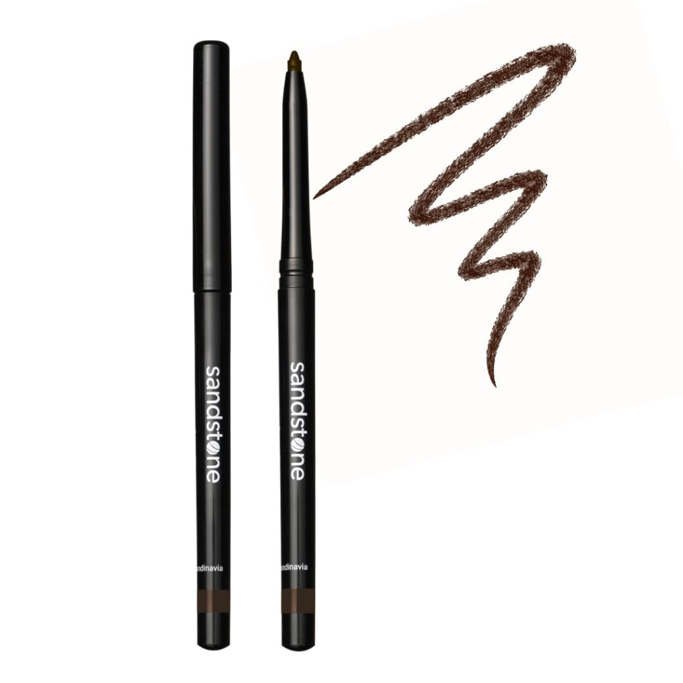 Sandstone Scandinavia Waterproof Eyeliner Pencil - Long-Lasting Gel Eye Liner For Sensitive Eyes - Hypoallergenic & Smudge-Proof - Fragrance-Free
