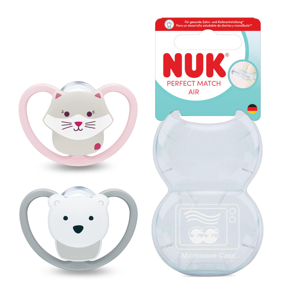 Perfect Match Air Baby Dummies | 6-18 Months | Orthodontic Soothers That Promote Air Flow & Prevent Drool Rash | 95% Baby Acceptance** Nuk