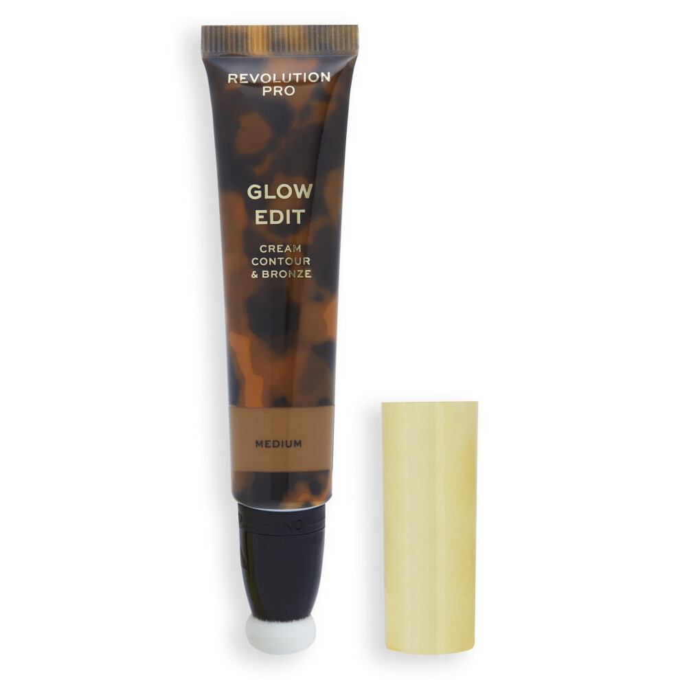 Revolution Pro Cream/Bronze Glow Edit, Contour & Face Contour Wand, Sculpts & Defines Face, Lightweight Y Formula, Matte Finish, Medium, 15Ml