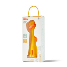 Nuby Chompy Chube Teether - Soft on Sore Gums | Easy to Hold | Dishwasher Safe