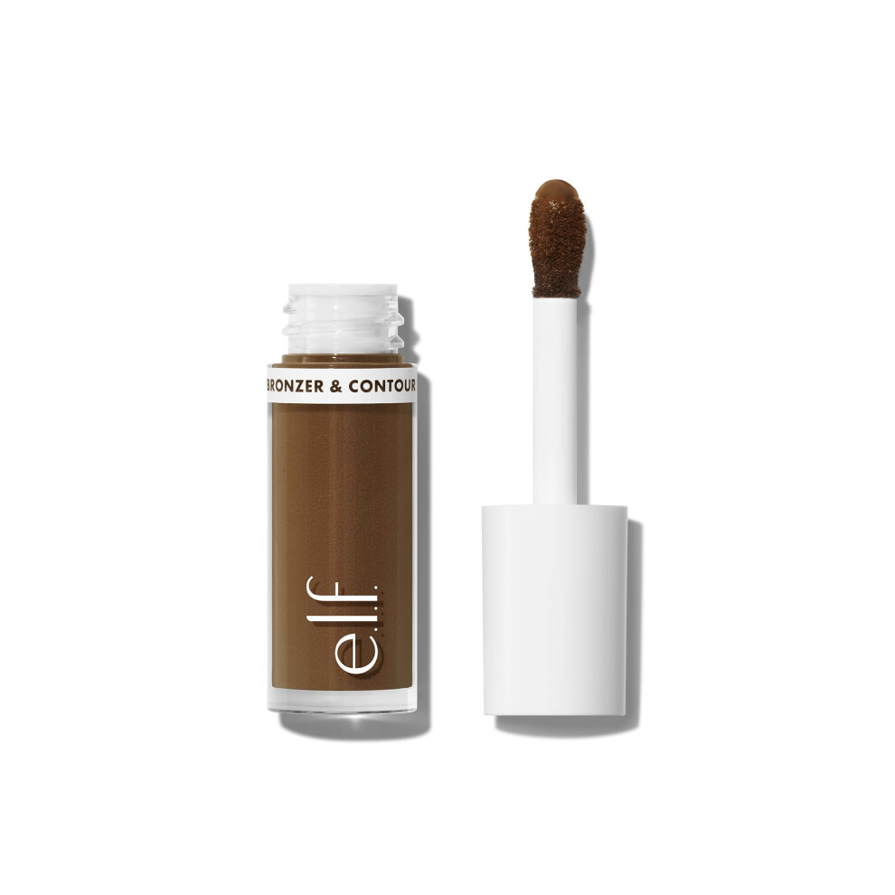 E.l.f. Camo Liquid Bronzer & Contour, Highly Pigmented, Natural-Looking Glowy Finish, Long-Lasting, Rounded Applicator, Vegan & Cruelty-Free, 6 Tan