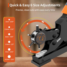 XOOL Revolving Punch Plier Kit Leather Hole Punch Set for Belts Watch