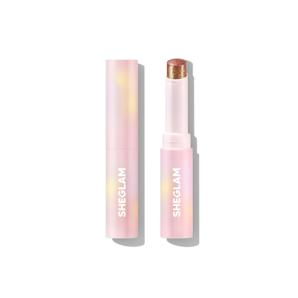 Sheglam Fuchsia Crystal Jelly Glaze Eye Shadow Stick Eyeliner Brightener Pencil With Brush Easy To Blend Long Lasting Shimmer- Fun