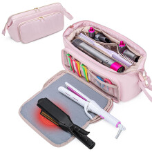 Fasrom Hair Tools Travel Bag with Heat Resistant Mat for Hair Straightener, Curling Iron Flat Iron