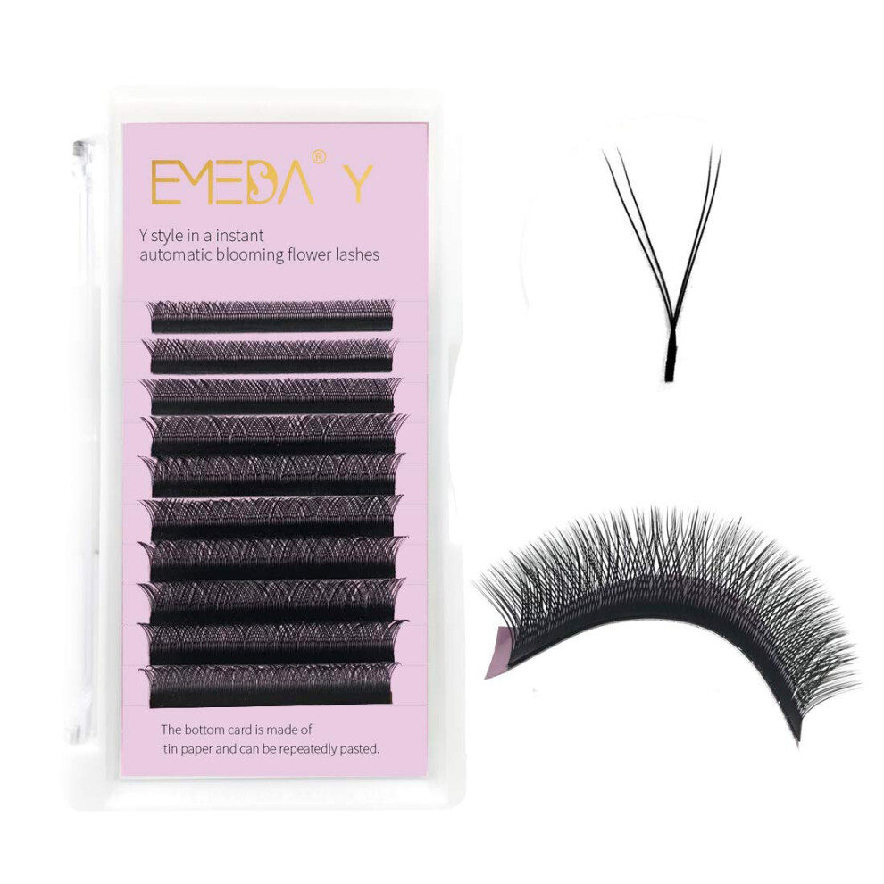 Emeda Y Lash Extensions D Curl .07Mm 8-14Mm Mix Tray Premade Volume 2D Fans Eyelash Extension .07 Mix Yy Type Wispies Soft Eye Lashes 12Mm 13Mm 14Mm