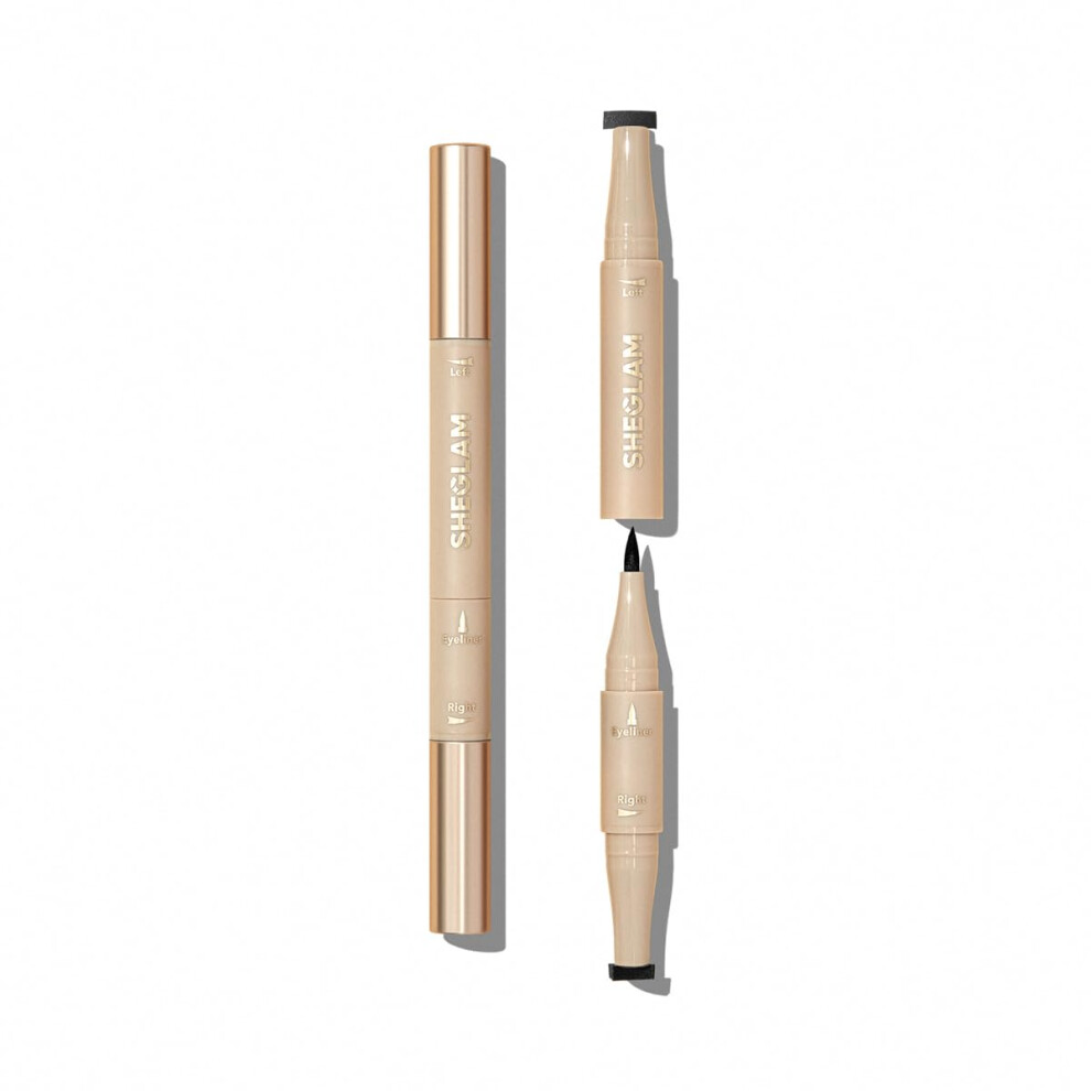 Sheglam Get Foxy Eye Stamp & Liner Pen 3 In 1 Waterproof Liquid Eyeliner Pencil Cat Eye Smudge-Proof Long-Lasting