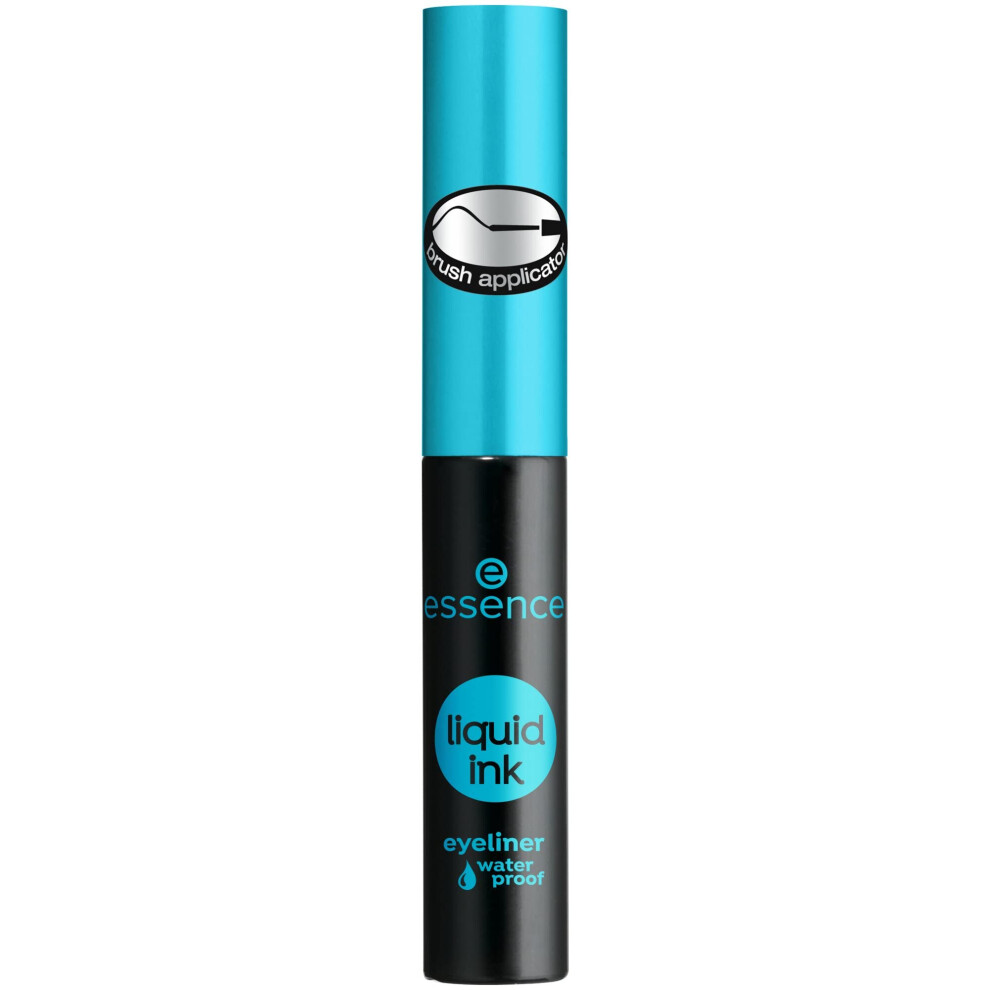 Essence Black Liquid Ink Eyeliner Waterproof, Eye Liner, No. 01, Defining, Long-Lasting, Waterproof, Vegan, Perfume Free (3 Ml)