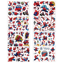 8 Sheets Spidder-Man Temporary Tattoo Set, 200+pcs Spiderman Fake Waterproof Temporary Tattoo Sticker for BoTeens Birthday Party Bags Fillers Favors