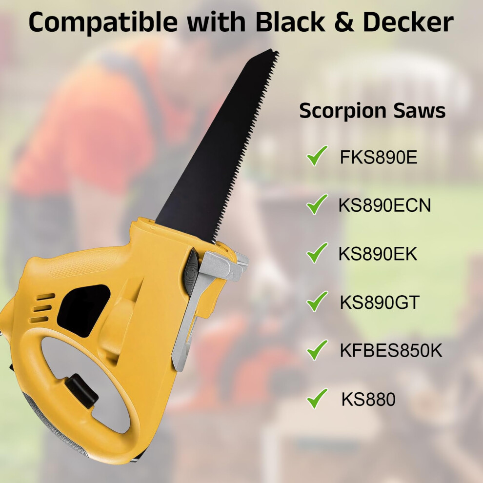 2Pcs Ssb229ct Saw Blades, 240 Mm Steel Metal Reciprocating Saw Blades Compatible With Black And Decker Scorpion Saws Blade For Wood, Plastic 5051226619519