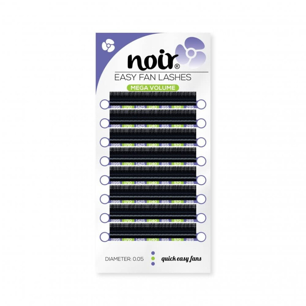 Noir Volume Lashes Easy Fan Lashes C Curl 0.05 Mixed Mega Volume Self Fanning Eyelash Extensions