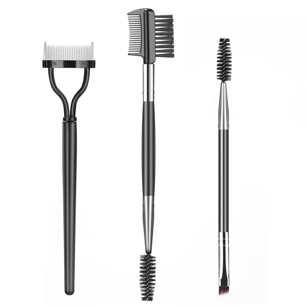 Sweet View Eyebrow Brush Eyelash Separator Brow Comb & Lash Spoolie Professional Eye Makeup Tools (3 Pieces Set)