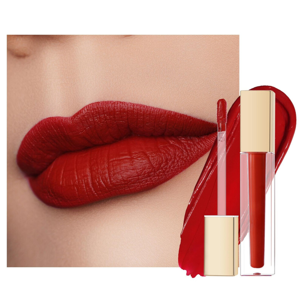 Oulac Red Lipstick For Women, Matte Liquid Lipstick Long Lasting Red High Impact Creamy Matte Lip Gloss