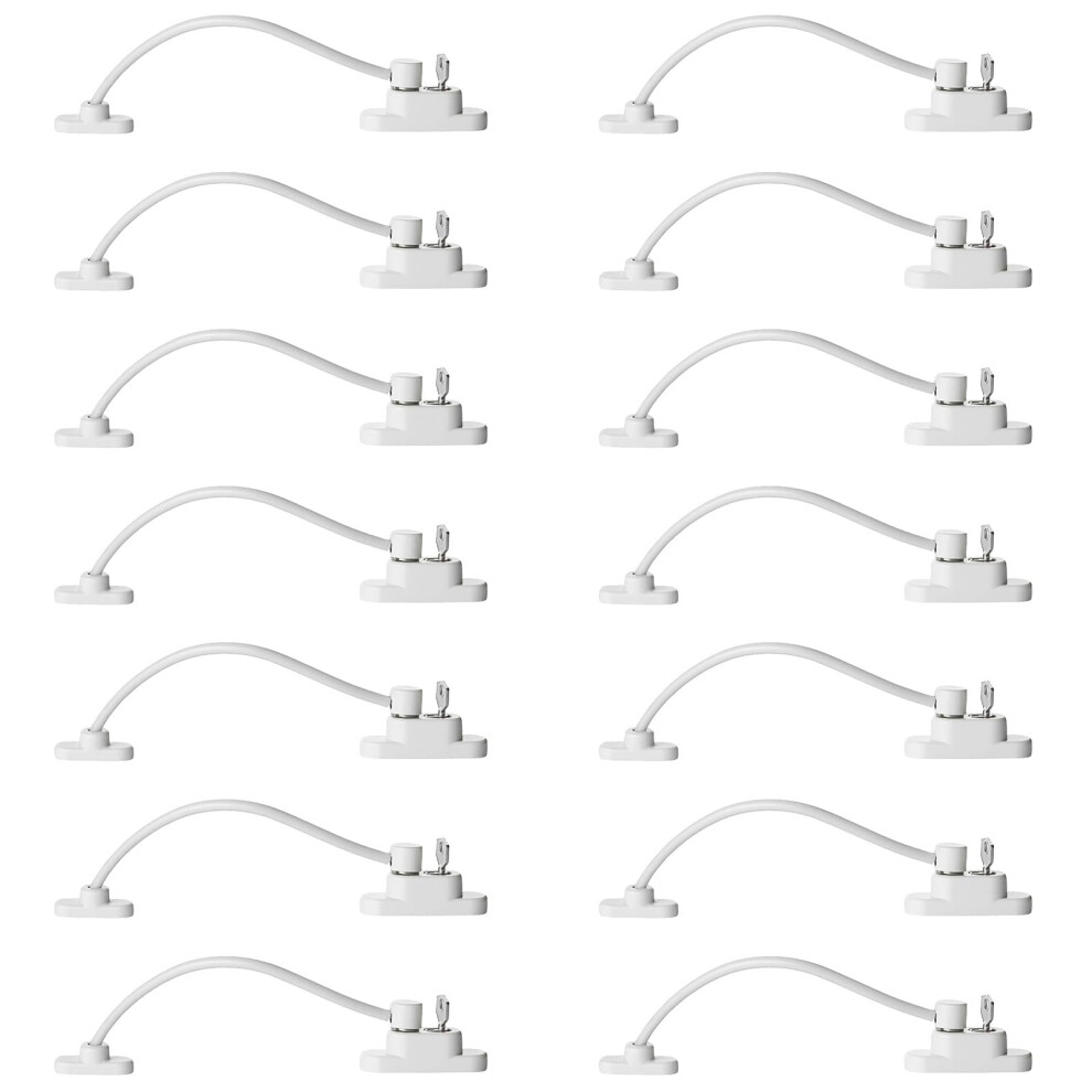 Keyohome Pack Of 14 Window Restrictor Locks Child Safety Window Locks For Upvc Windows, Baby Security Window Restrictors With Screws Keys