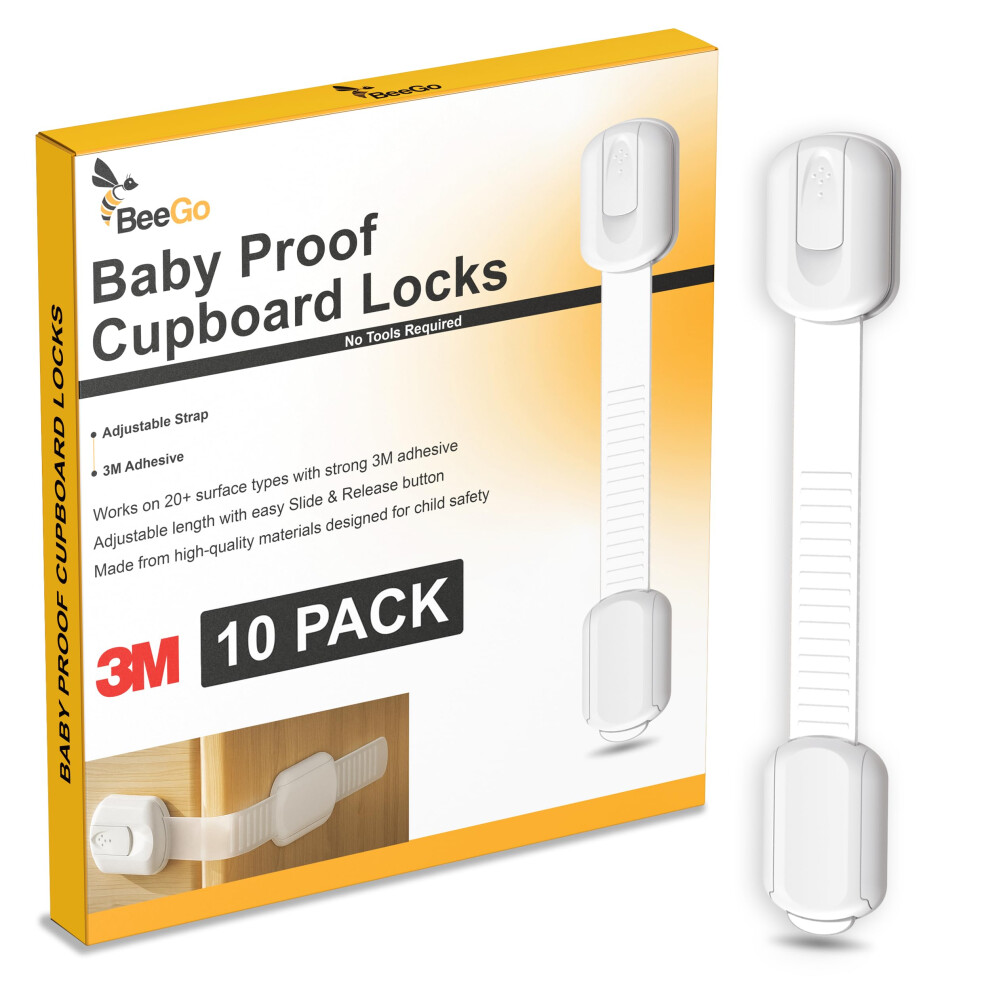 Beego Child Safety Cabinet Locks (10 Pack) Â Adjustable Baby Proof Cupboard, Dr 5002883632120