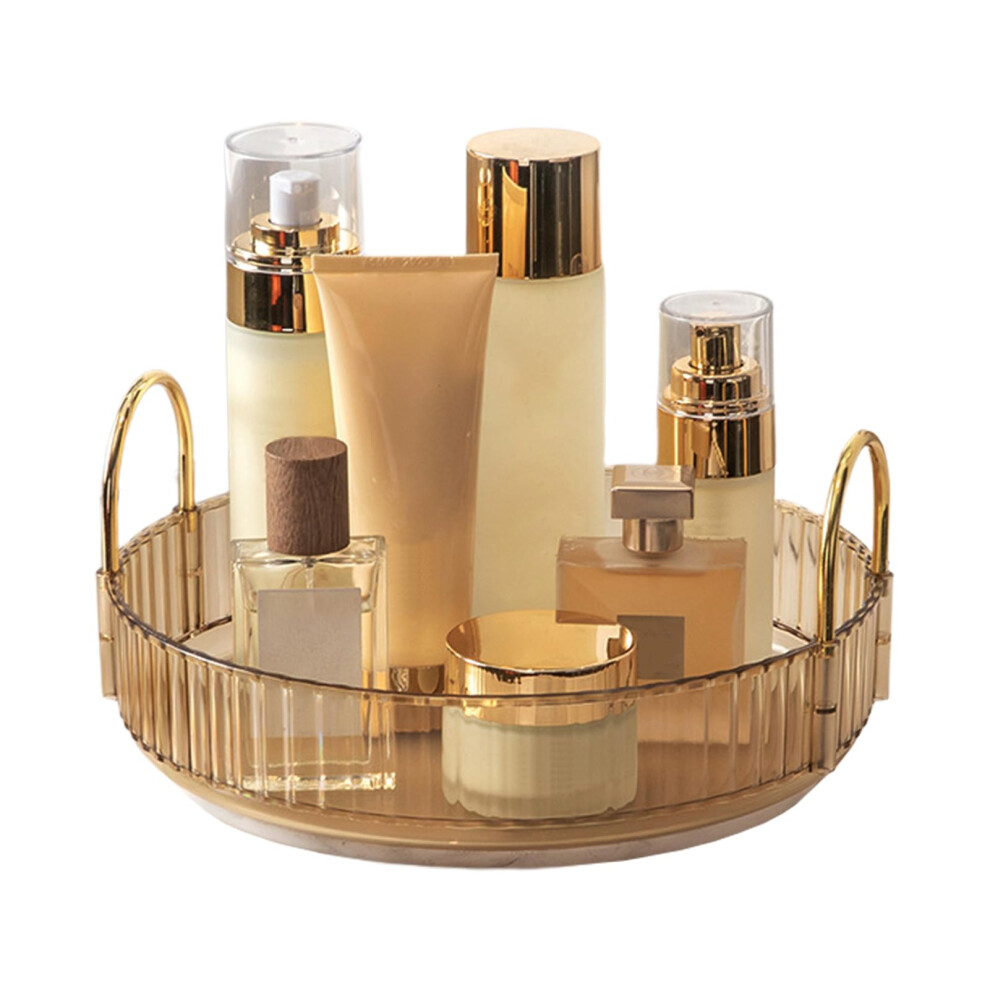 Bsomam 360 Rotating Makeup Organiser,Cosmetic Storage Skincare Makeup Spinning Holder Lipsticks Brushes Perfume Display Stand Box For Vanity Desk