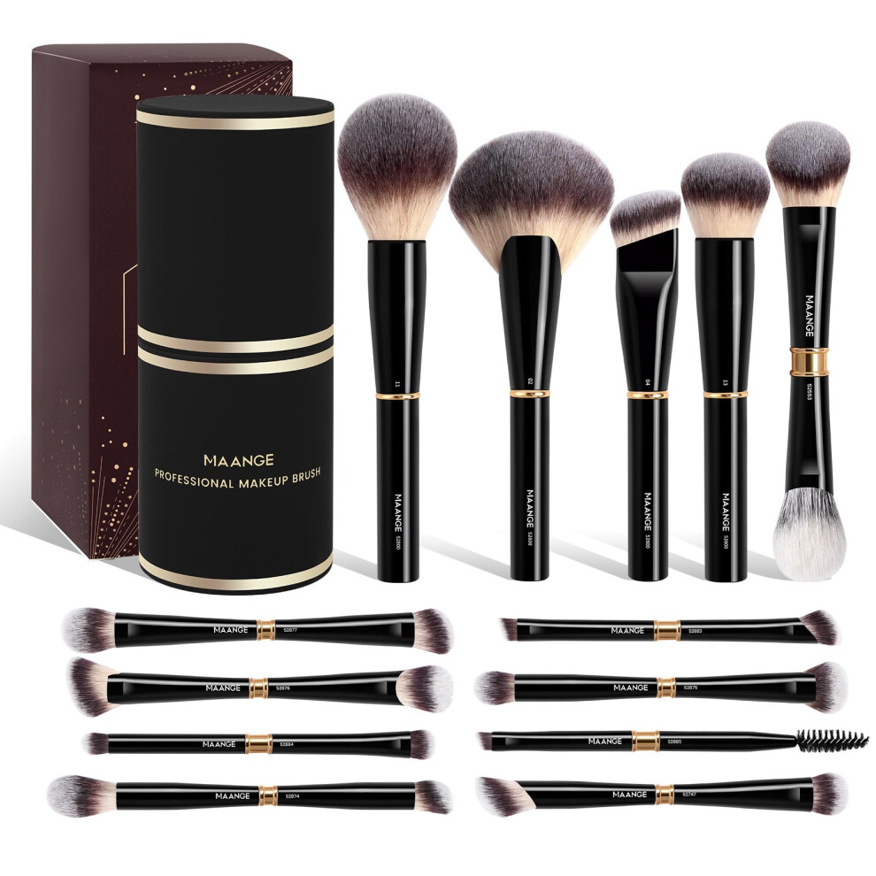 Maange Makeup Brushes - 13Pcs Makeup Brush Set For Foundation Powder Concealers Blush Eyeshadow