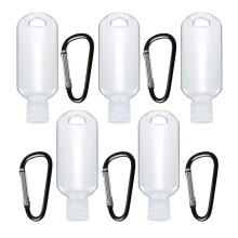 Mini Hand Sanitiser, Clear Portable Travel Bottles, 5PCS 50ml Refillable Travel Bottles, Hand Sanitiser With Clip, Hand Sanitizer Containers