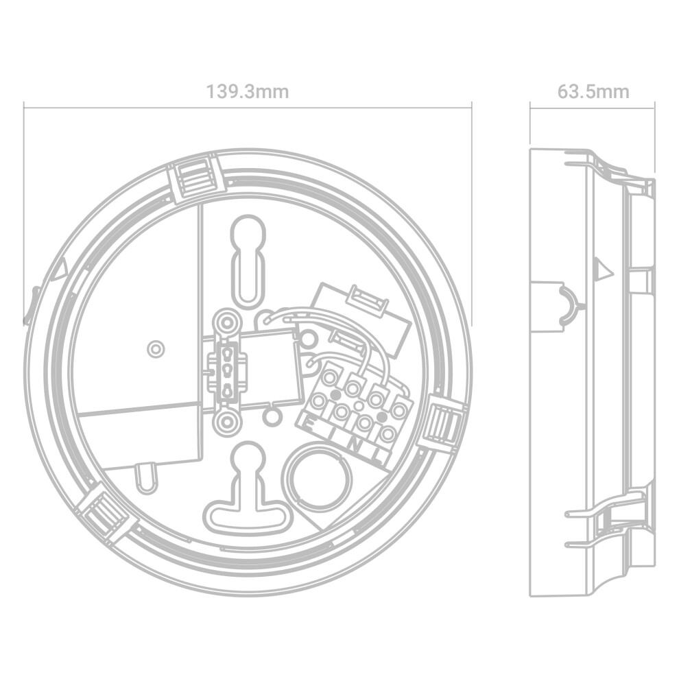 Fireangel Push-Fit Base (Accessory), Compatible With Hw1-R & Sw1-R, White