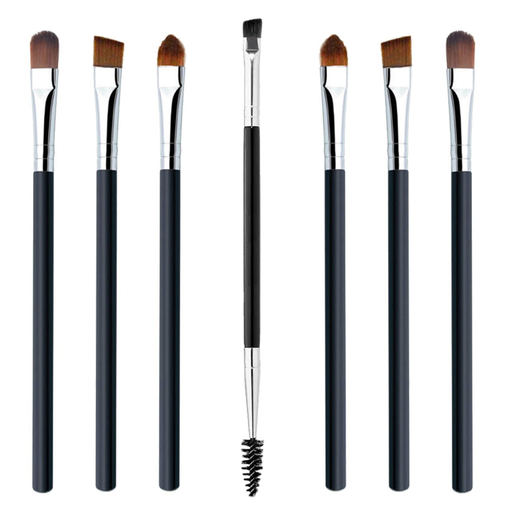 Wanfengxue 7 Pieces Eyebrow Brush Set Professional Double Ended Eyebrow Brush And Spoolie Angled Brush Precision Eyeshadow Tools For Blending