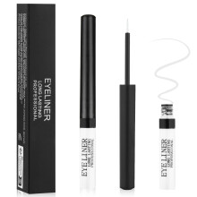 Aomig Matte Felt Tip Pen Eyeliner, Waterproof Liquid Eyeliner Pencil, Long Lasting, Slim Smudgeproof, Suitable for All Eye Shapes Available(1# White)