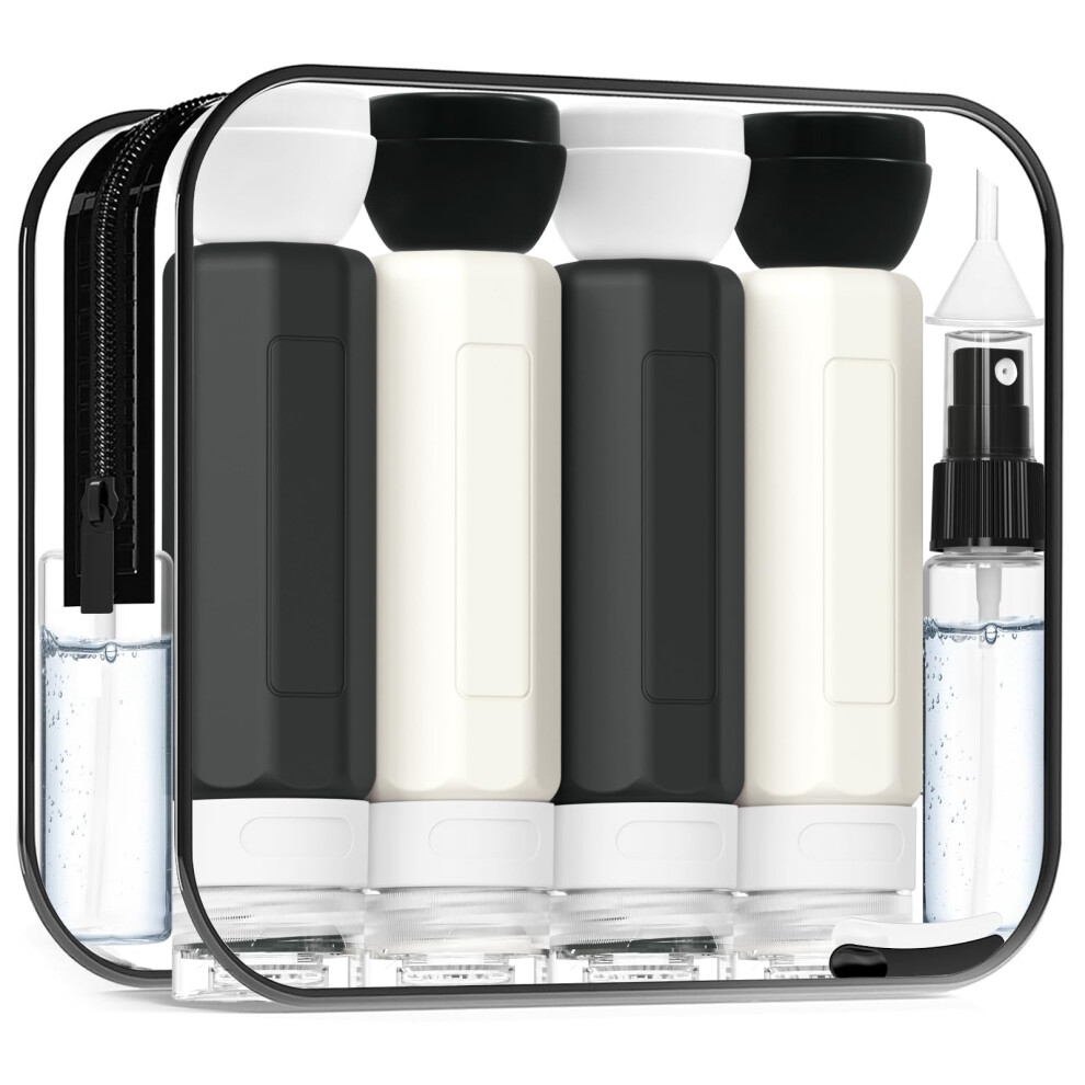 Redfly 17Pcs Travel Bottles For Toiletries, Tsa Approved Leak Proof Refillable Travel Size Containers, Silicone Travel Accessories For Shampoo