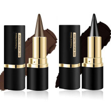 2 Pieces Brown & Black Eyeliner Cream - Smoky Eyeshadow Pencil Set, Highly Pigmented Long Lasting Smudge-proof Shimmer Cream Eyeshadow Pen for Women