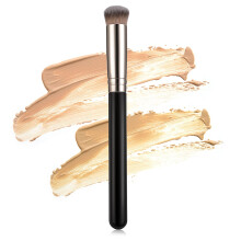 WLLHYF Concealer Brush Foundation Brush, Eye Mini Angled Flat Top Kabuki Nose Contour Brush, Liquid Blending Mineral Powder Makeup Tools Style A