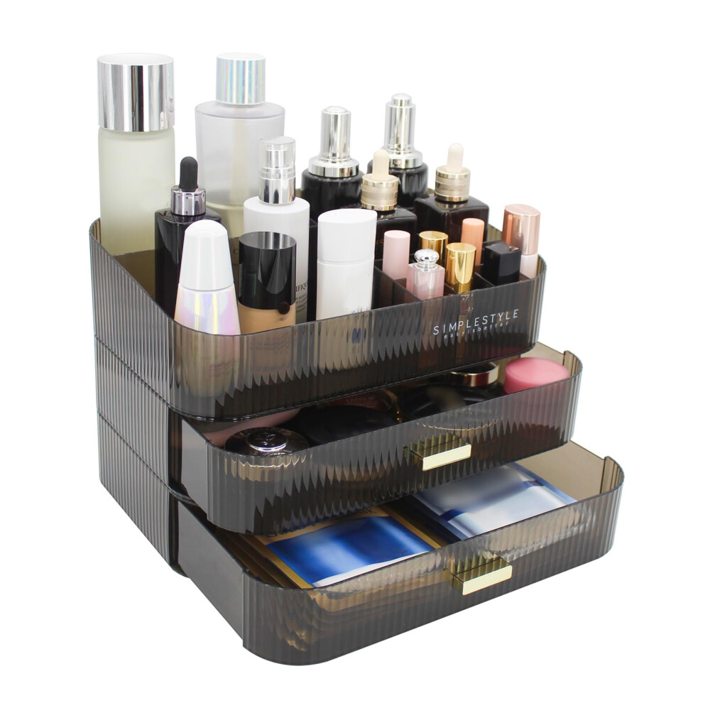 Womanht Makeup Organizer With 2 Drawers, Cosmetics Organizer For Bedroom And Bathroom Vanity Countertops